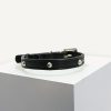 D&S Black Spike Vegan Leather Cat Collar