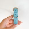 D&S Blue Vegan Leather Dog Collar - Image 3
