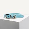 D&S Blue Pearl Vegan Leather Cat Collar - Image 2