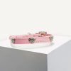 D&S Blush Hearts Vegan Leather Cat Collar