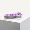 D&S Lilac Diamante Vegan Leather Cat Collar
