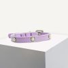 D&S Lilac Pearl Vegan Leather Cat Collar