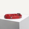 D&S Red Star Vegan Leather Cat Collar