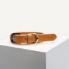 D&S Tan Square Stud Vegan Leather Dog Collar - Image 3