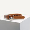 D&S Tan Square Stud Vegan Leather Cat Collar - Image 2
