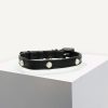 D&S Black Pearl Vegan Leather Cat Collar