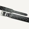 D&S Black Genuine Leather Staffy Collar - Image 4