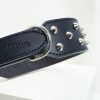 D&S Black Genuine Leather Staffy Collar - Image 3