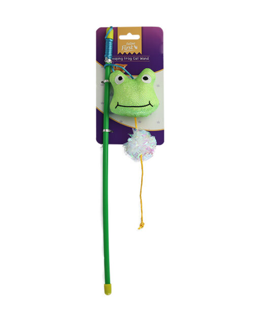 Feline First Leaping Frog Cat Wand
