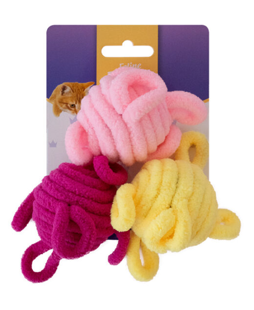 Feline First Vibrant Threaded Ball Trio (6)
