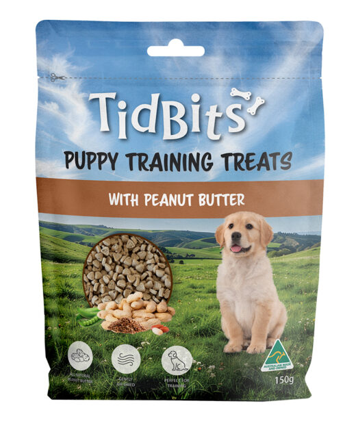 TidBits Puppy Training Treats 150g - Peanut Butter (6)