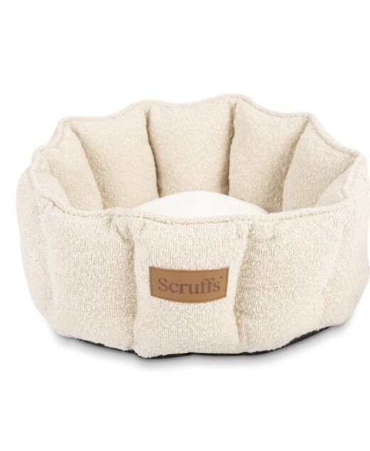Scruffs Boucle Cat Bed 45cm - Ivory